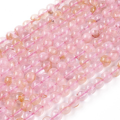 Chapelets de perles en quartz rose naturel&nbsp;LS-G-F591-04-10mm