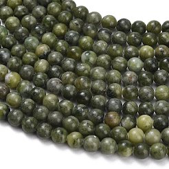 Natürliche chinesische Jade/südliche Jade Perlen Stränge&nbsp;G-P626-6mm-01
