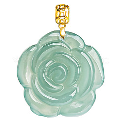 Blumenanhänger aus natürlicher Jade&nbsp;FS-WGE521C-01