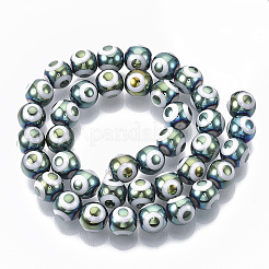 Chapelets de perles en verre électroplaqué&nbsp;LS-EGLA-T012-02D-8MM