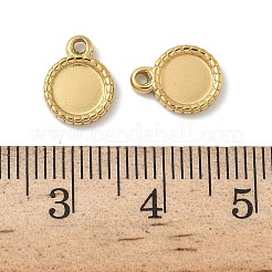 Cabochon-Fassungen für Anhänger aus Edelstahl 304&nbsp;STAS-D127-02G