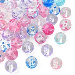 50 Stück transparente Acrylperlen mit UV-Beschichtung&nbsp;MACR-CJ0002-13