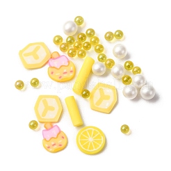 Cabochon in pasta polimerica fatti a mano e perline di plastica per la creazione di gioielli fai da te&nbsp;CLAY-B007-04A