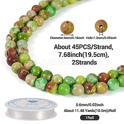 Kits de fabrication de bracelets en perles de jaspe naturel&nbsp;DIY-TA0002-69D