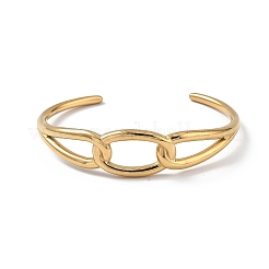 Bracelets manchettes en acier inoxydable 304 avec placage ionique (IP) pour femmes&nbsp;BJEW-Z078-16G