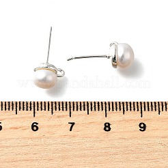 Ohrstecker aus natürlichen Perlen&nbsp;KK-B059-33S