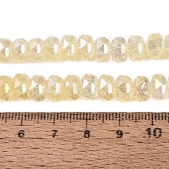 Fili di perle di vetro craquelé trasparenti per placcatura elettrolitica&nbsp;EGLA-Q135-01A-B03