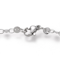 Colliers à maillons en acier inoxydable 304 anti-ternissement&nbsp;NJEW-I238-14C-P