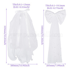 2 velo da sposa in poliestere in 2 stili&nbsp;AJEW-TA0002-39