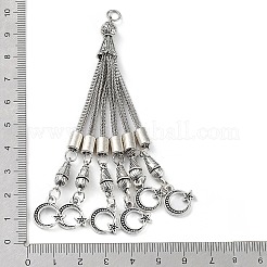 Grandi pendenti della nappa della catena del cordolo della lega di stile tibetano&nbsp;FIND-K013-01AS-05