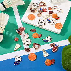 Colgantes de esmalte de aleación 30pcs 10 estilos&nbsp;ENAM-TA0003-48