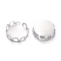 Dijes de acero inoxidable 304 que no se deslustran con engastes de cabujón&nbsp;STAS-Y001-11P