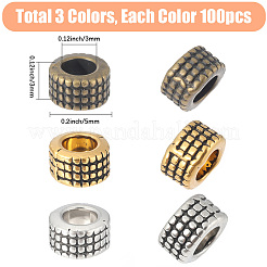 300pcs 3 Farben tibetanische Abstandsperlen&nbsp;FIND-PA0001-10