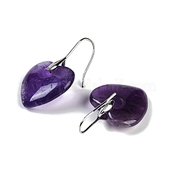 Natürlichen Amethyst Ohrringe&nbsp;EJEW-C119-03P-06