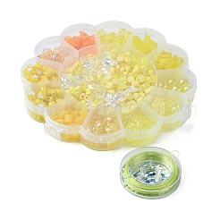 Kit per la creazione di gioielli con braccialetti con perline finte in plastica ABS e acrilico fai-da-te&nbsp;DIY-FS0006-24A