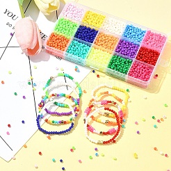 120g 15 Farben undurchsichtige Acrylperlen&nbsp;SACR-FS0001-28