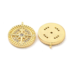 Messing micro pave klar zirkonia charme&nbsp;KK-Z044-35G