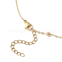 Colliers à chaîne et boule ronde en laiton avec pendentif en verre transparent à facettes pour femmes&nbsp;NJEW-JN05640-01