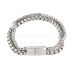 201 Edelstahl-Mehrstrangarmbänder&nbsp;LS-BJEW-H633-02P