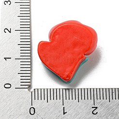 Cabochons décodés végétaux en résine opaque d'automne&nbsp;CRES-I029-05C