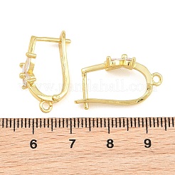 Fornituras de pendientes de aro de circonio cúbico de micro latón pavimenta&nbsp;CU-CBAB5B4-05G