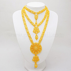 Ensemble collier multicouche en alliage de fleurs&nbsp;FS-WGF7DE4-01