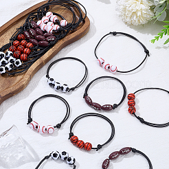 20 Stück 4 Stile Sport Thema Acryl Perlen Armbänder für Männer Frauen&nbsp;BJEW-SP0001-24