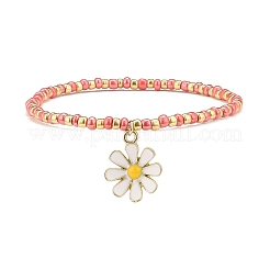 Set di braccialetti elastici con perline di semi di vetro da 2 pezzo&nbsp;BJEW-JB08088-01