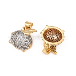 Messing micro pave klare zirkonia anhänger&nbsp;KK-L275-60GP