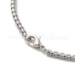 Nodo trinità con collana pendente in lega di lupo con catenelle&nbsp;NJEW-D048-08AS