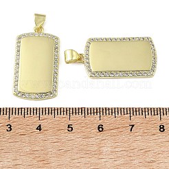 Latón micro pavimenta claro colgantes de circonio cúbico&nbsp;KK-H279-01G