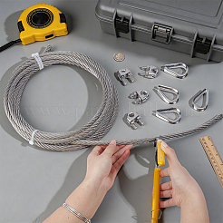 4 abrazadera para cable de acero inoxidable 304&nbsp;STAS-PH0007-69