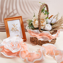 Bordure en dentelle plissée en mousseline de soie et organza&nbsp;DIY-WH0892-01A