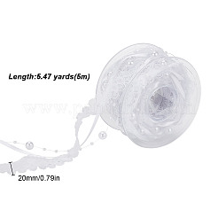 1 Rolle Spitzenbesatz aus Polyester mit Blumen&nbsp;OCOR-HY0001-08A