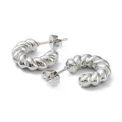 Boucles d'oreilles créoles en acier inoxydable 304 anti-ternissement&nbsp;EJEW-K243-14P