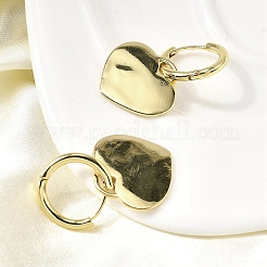 Orecchini a cerchio a forma di cuore in ottone&nbsp;EJEW-L261-022G