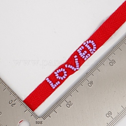 Wort liebte Perlenkordelarmband&nbsp;BJEW-A121-53A