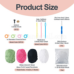 Juego de herramientas de costura que incluye agujas barbudas de acero inoxidable.&nbsp;DIY-TA0018-83A