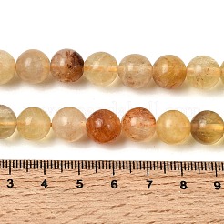 Natürliche gelbe Fluorit Perlen Stränge&nbsp;G-K340-A03-10mm-02
