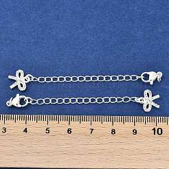 Messing-Mikropavé mit Zirkonia-Enden und Ketten&nbsp;KK-U043-06S