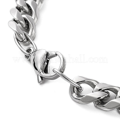 Anlaufgeschütztes kubanisches Gliederkettenarmband aus 304er Edelstahl für Männer und Frauen&nbsp;BJEW-C048-02P