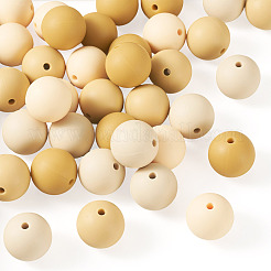 40 perles focales rondes en silicone de 4 couleurs&nbsp;SIL-TAD0001-02F