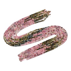 Colliers de perles de tourmaline multicolores naturelles à dégradé de couleurs&nbsp;G-D110-E02-01