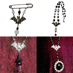 Colgantes de estilo tibetano para Halloween joya&nbsp;TIBEP-SC0001-20