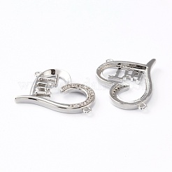 Laiton micro pavé clair zircone cubique liens&nbsp;ZIRC-J039-09P