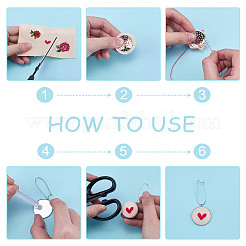 48 pieza de 4 estilos de pendientes de aro de acero inoxidable 304&nbsp;EJEW-DR00001