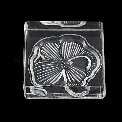 Tampons transparents en silicone avec blocs acryliques en forme de fleur&nbsp;DIY-G121-07E