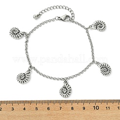 7 x Charm-Armband aus Legierung.&nbsp;BJEW-JB13656