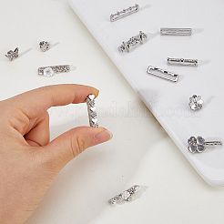 3 Beutel 3 Stile Legierung Kristall Strass Uhrenarmband Charms & Nieten&nbsp;FIND-FH0017-30