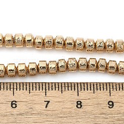 Galvanisierte natürliche Lavasteinperlenstränge&nbsp;G-L606-C02-01C